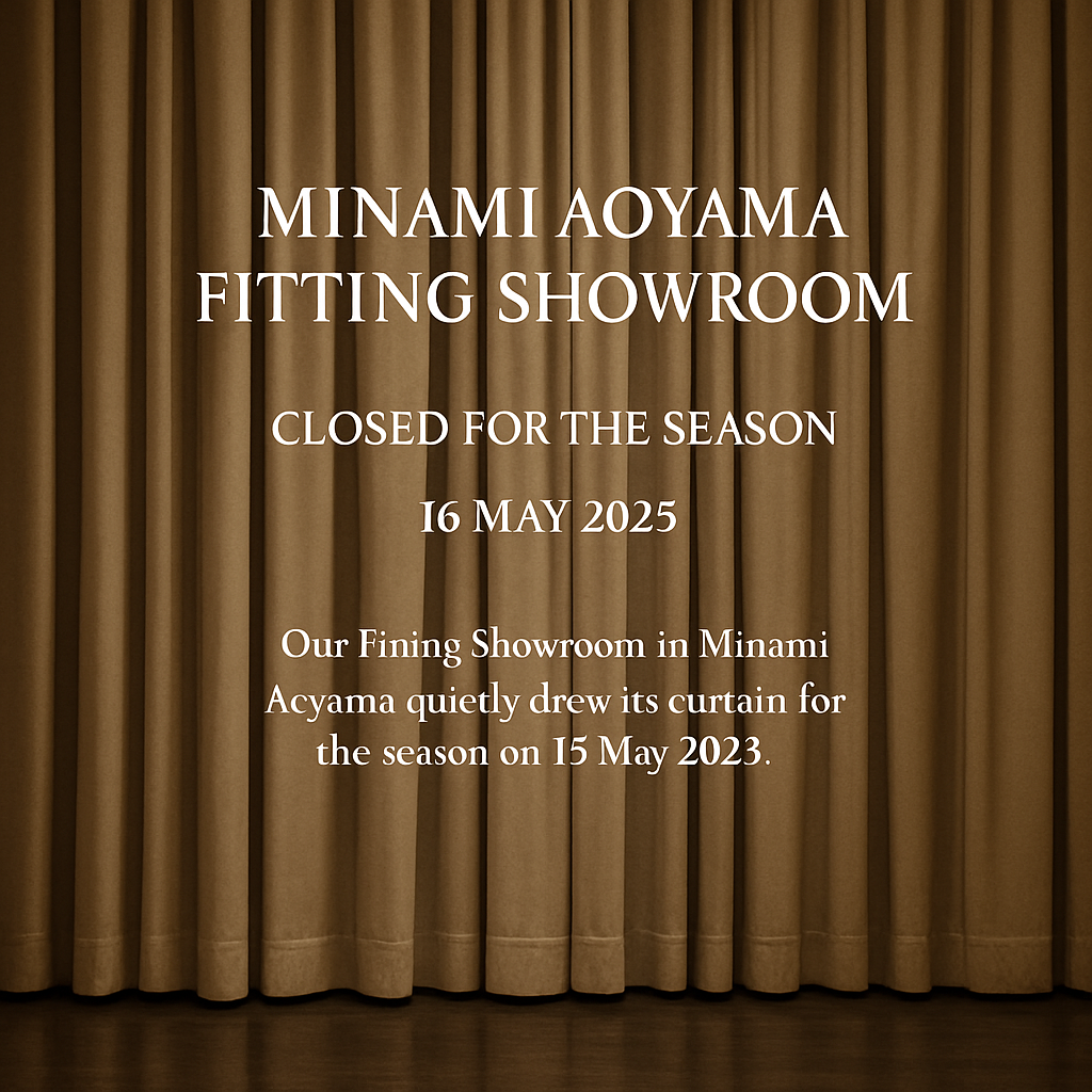 Minami Aoyama Fitting Showroom Closed for the Season