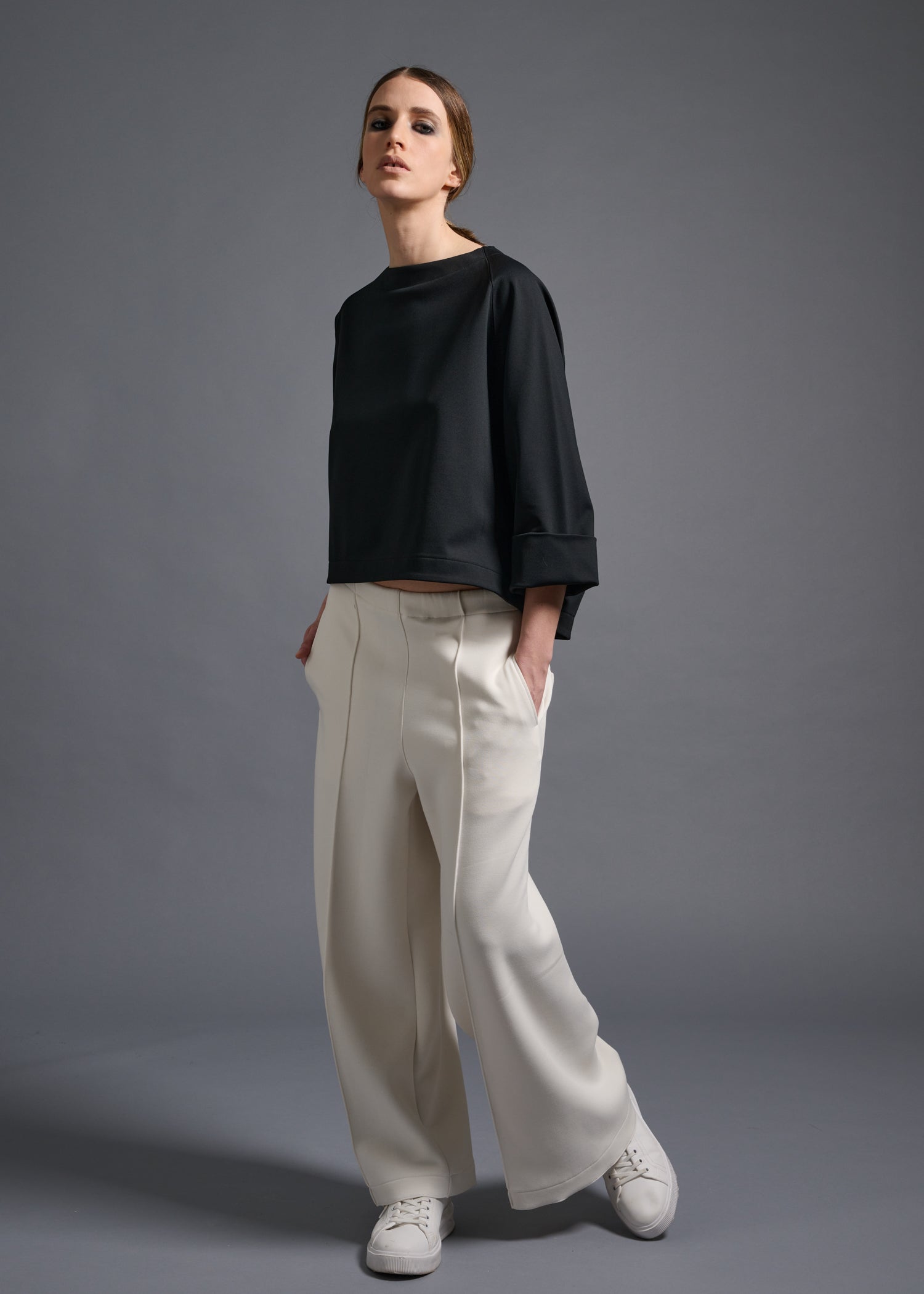 11 MELODY RAGLAN TOP / DOUBLE FACE SUITING - C13