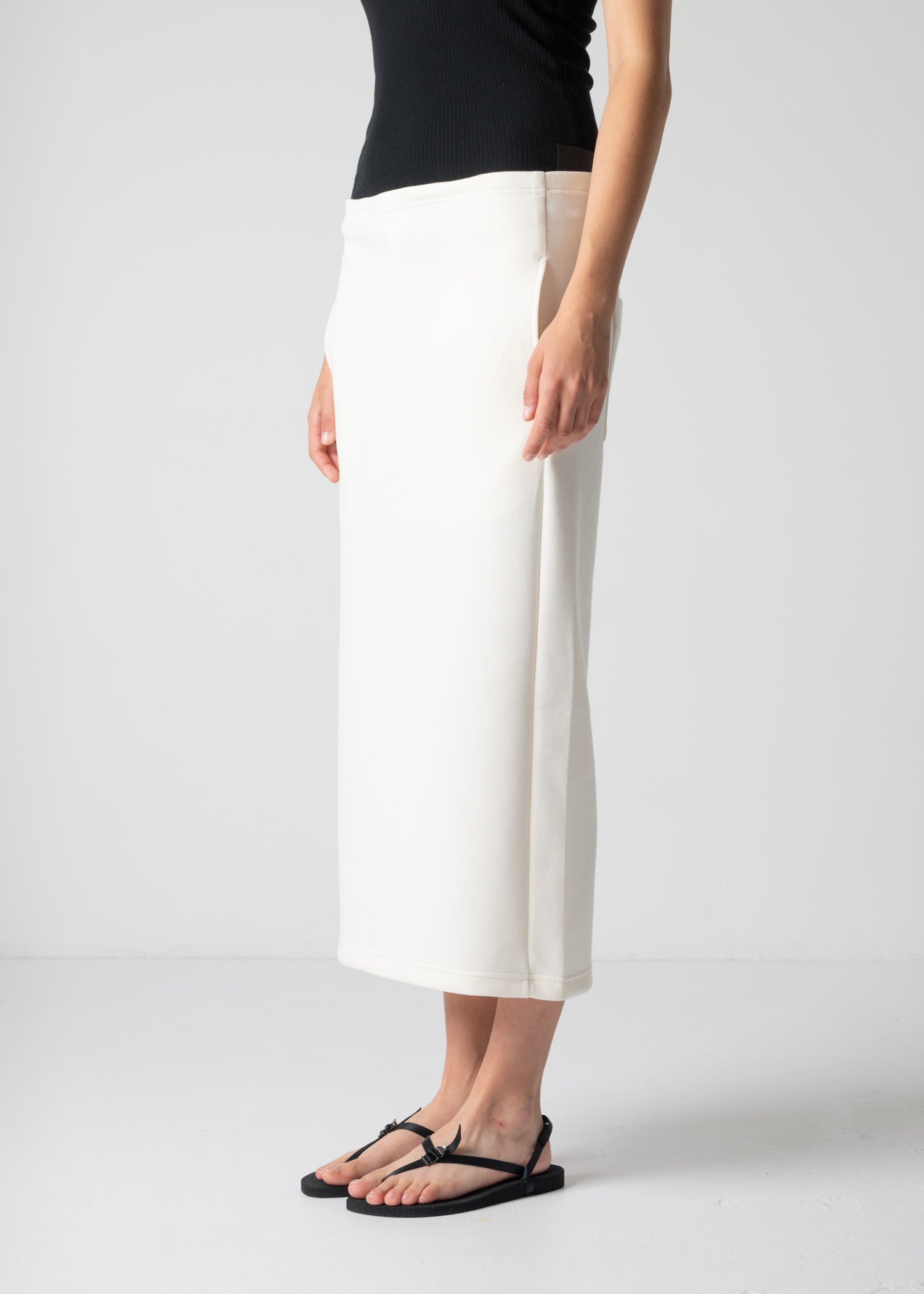 pencil skirt, off white, cogthebigsmoke, one size fits all, sustainable fashion, less is more, made in Japan, quiet luxury, minimalist