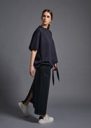 12 MIRANDA WRAP SKIRT / DOUBLE FACE SUITING - C13