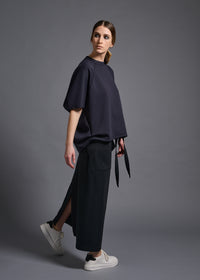 12 MIRANDA WRAP SKIRT / DOUBLE FACE SUITING - C13