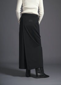 Long wrap skirt, black, cogthebigsmoke, one size fits all, sustainable fashion, less is more, made in Japan, quiet luxury, minimalist