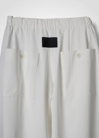 12 NIRVANA TUCKED HEM TROUSERS / OPAQUE TWILL - C14