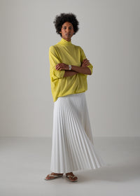 13 NESSA ACCORDION PLEATED SKIRT / OPAQUE TWILL - C14