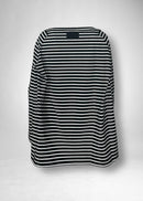 14 KAREN NARROW RAGLAN TOP / HIGH GAUGE BRETON STRIPE - C11