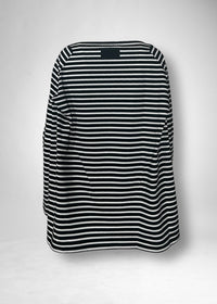 14 KAREN NARROW RAGLAN TOP / HIGH GAUGE BRETON STRIPE - C11