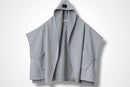 15 GITTY HOODED CAPE / WOOL MIX SHAGGY DOUBLE FACE - C13