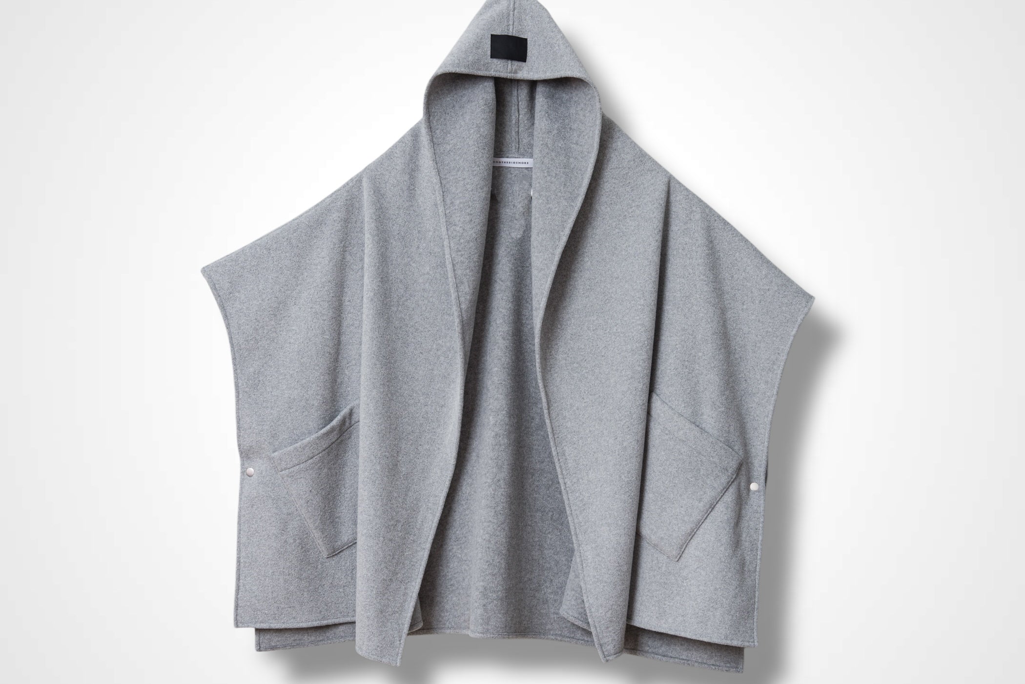 15 GITTY HOODED CAPE / WOOL MIX SHAGGY DOUBLE FACE - C13