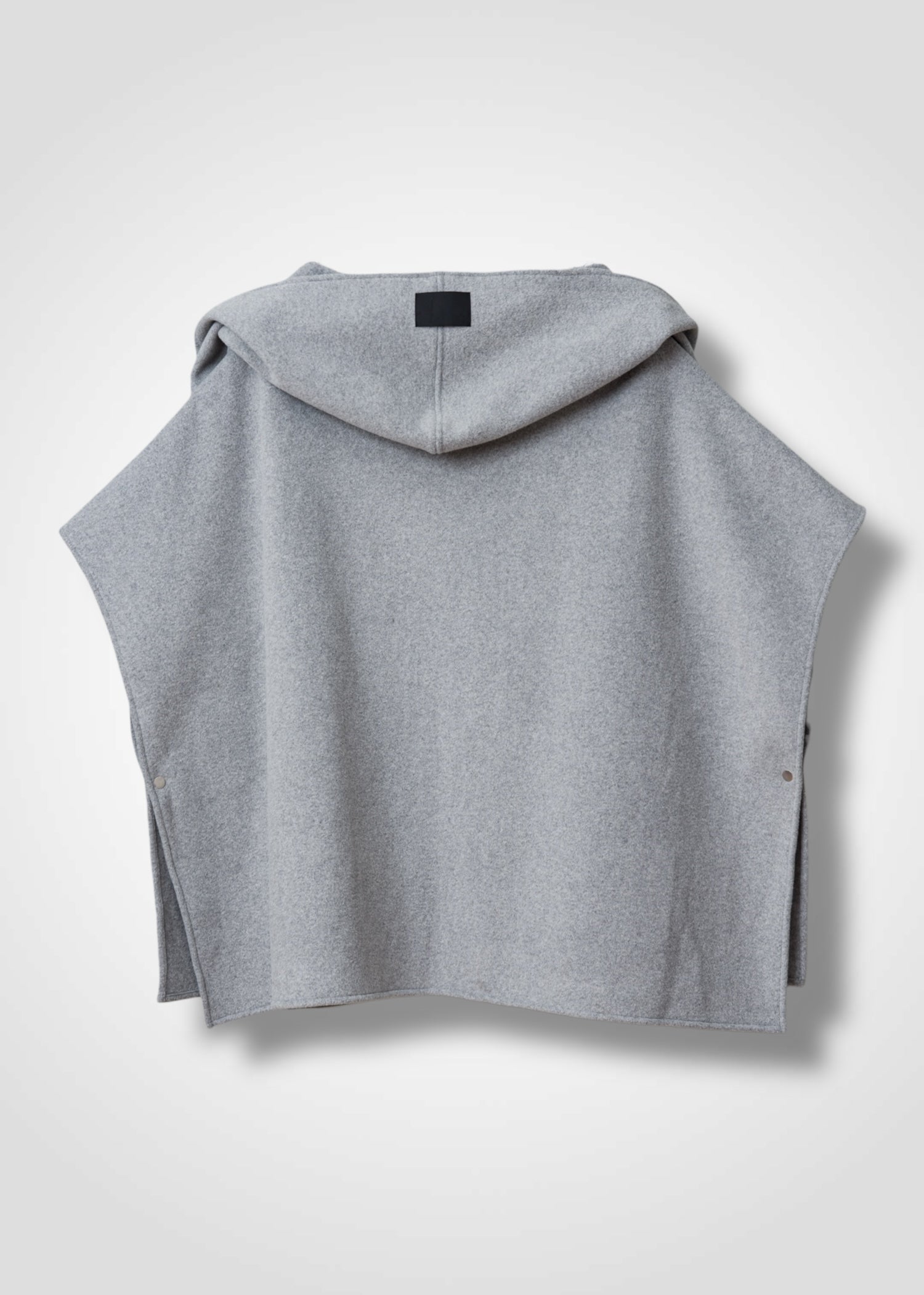 15 GITTY HOODED CAPE / WOOL MIX SHAGGY DOUBLE FACE - C13