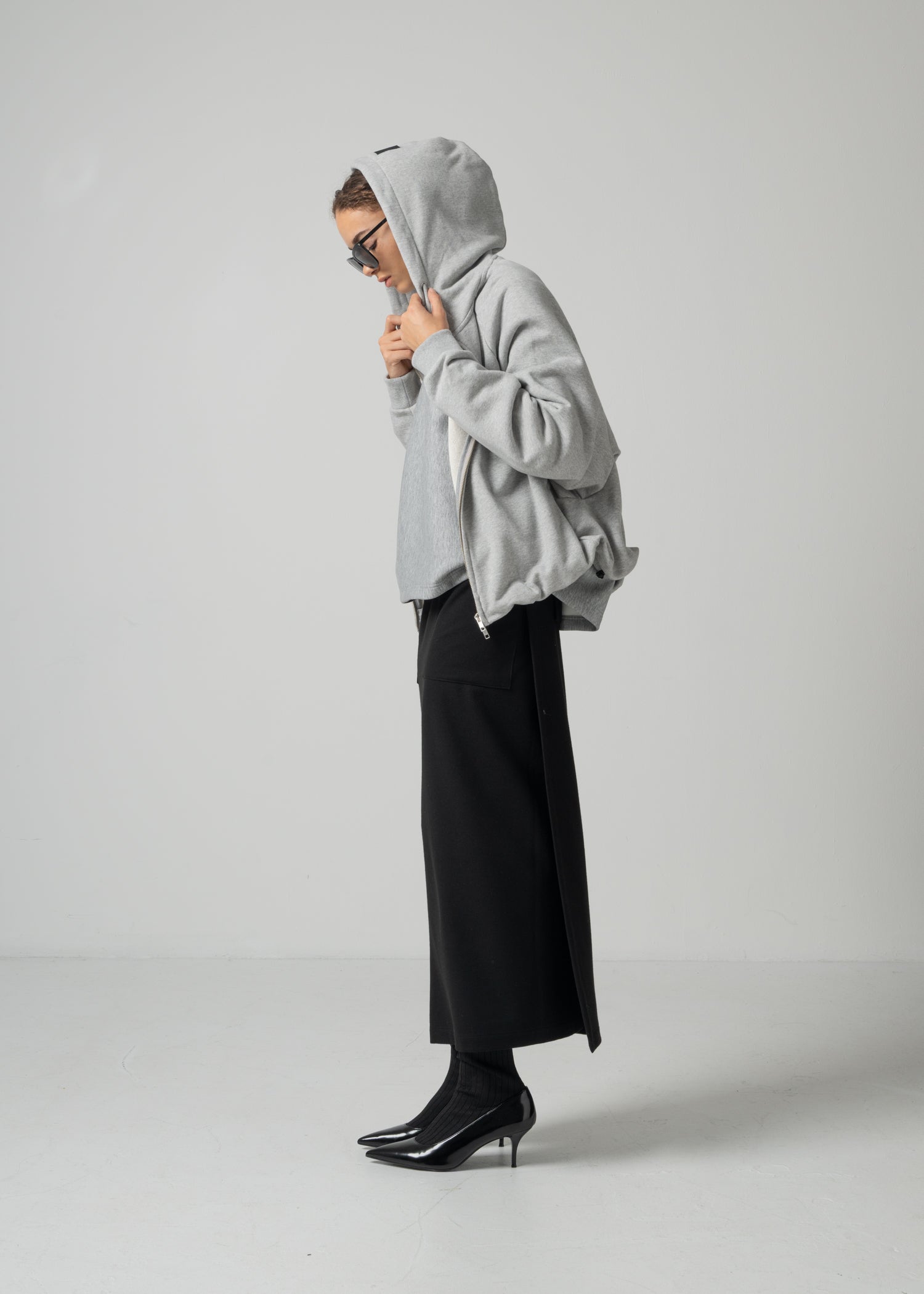 15 OLIVETTE ZIP UP HOODIE / ECO COTTON TERRY - C15