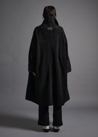 Oversized peacoat, black, cogthebigsmoke, one size fits all, sustainable fashion, less is more, made in Japan, quiet luxury, minimalist