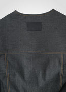 16 NIKKI COLLARLESS JACKET / HYPER DENIM JERSEY - C14