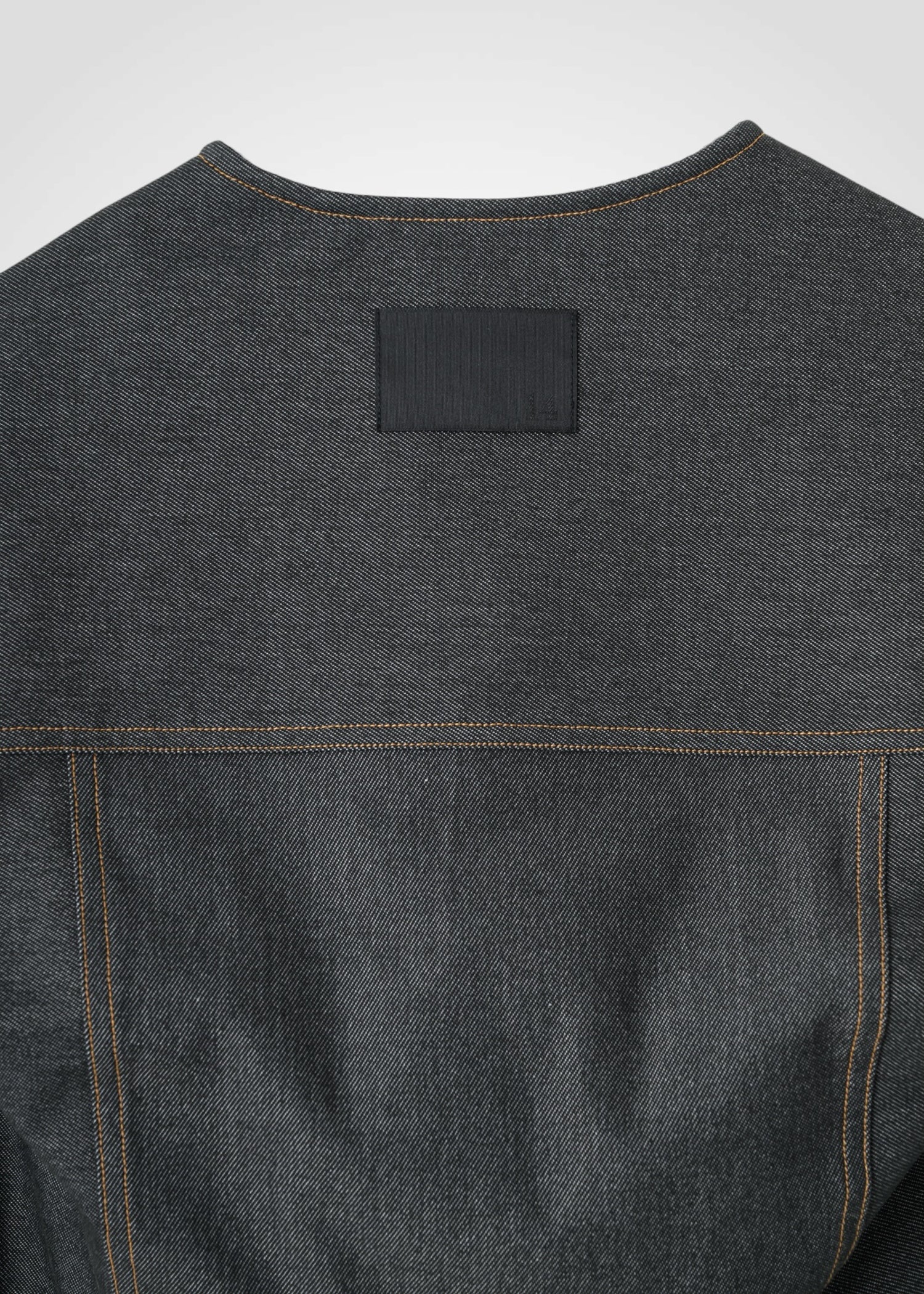 16 NIKKI COLLARLESS JACKET / HYPER DENIM JERSEY - C14