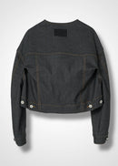 16 NIKKI COLLARLESS JACKET / HYPER DENIM JERSEY - C14