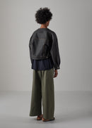16 NIKKI COLLARLESS JACKET / HYPER DENIM JERSEY - C14