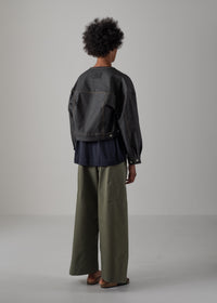 16 NIKKI COLLARLESS JACKET / HYPER DENIM JERSEY - C14