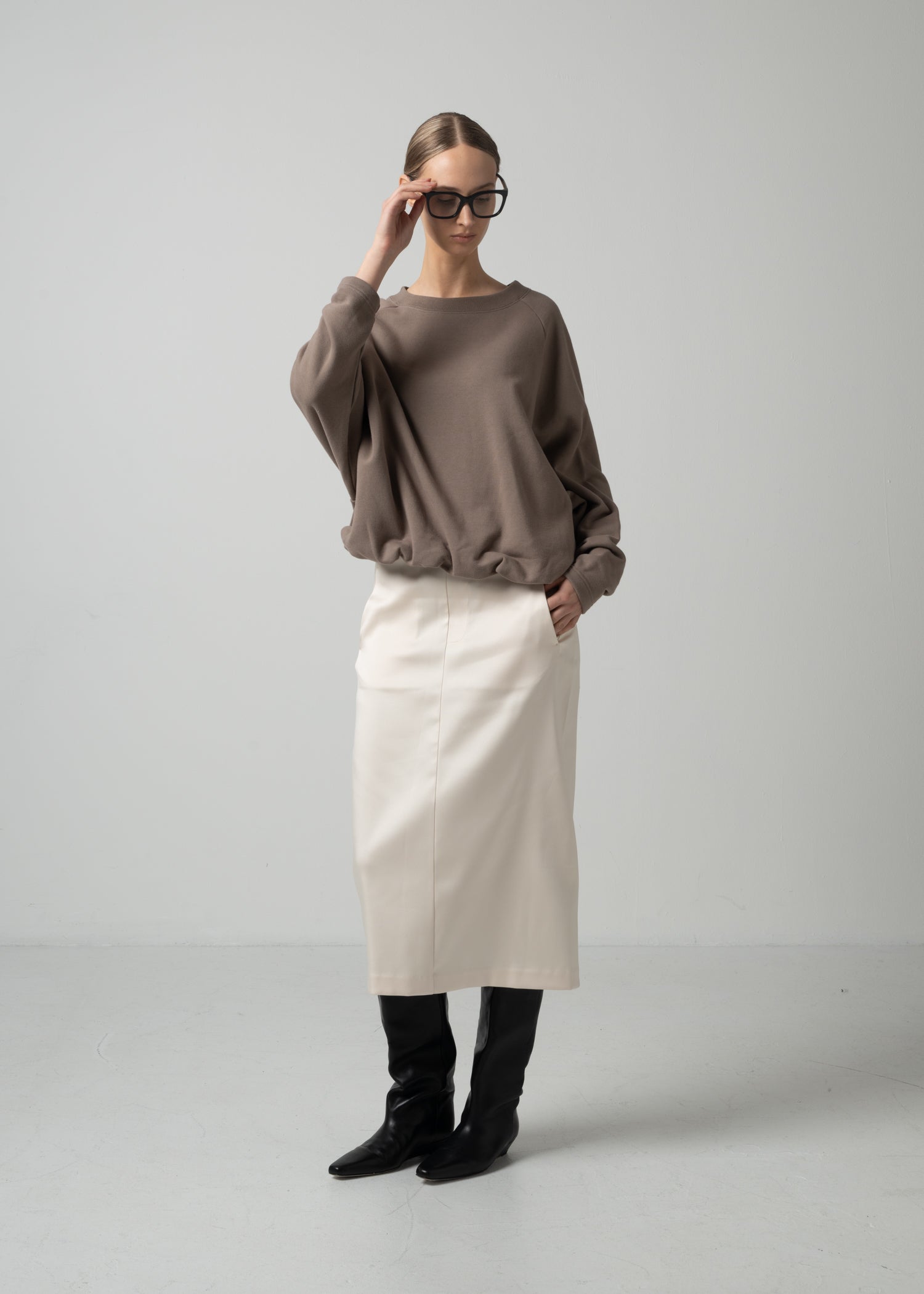16 OLIVER PUFFY HEM TOP / ECO COTTON TERRY - C15