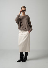 16 OLIVER PUFFY HEM TOP / ECO COTTON TERRY - C15