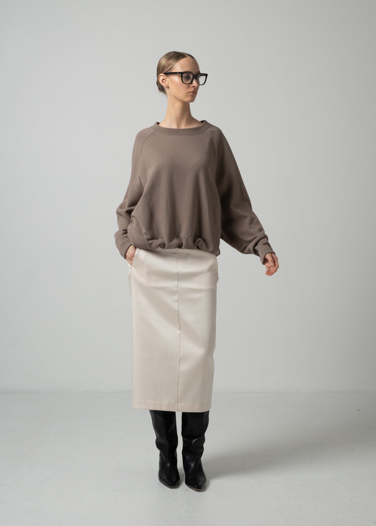 16 OLIVER PUFFY HEM TOP / ECO COTTON TERRY - C15