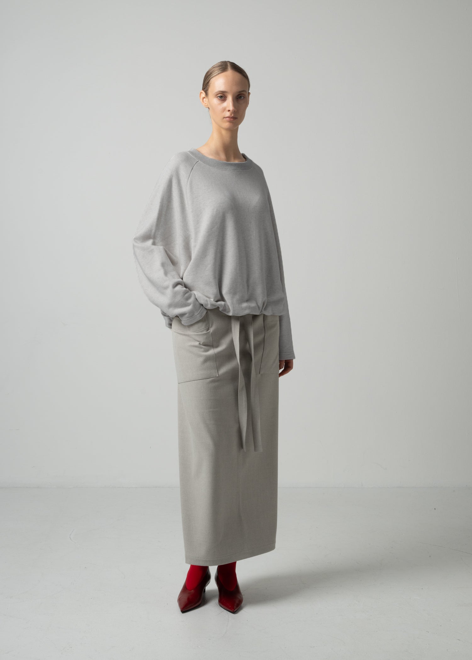 16 OLIVER PUFFY HEM TOP / ECO COTTON TERRY - C15