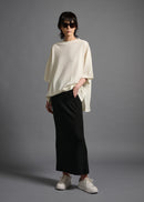 Oversized T-shirt crew neck, milk, cogthebigsmoke, one size fits all, sustainable fashion, less is more, made in Japan, quiet luxury, minimalist