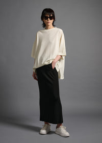 Oversized T-shirt crew neck, milk, cogthebigsmoke, one size fits all, sustainable fashion, less is more, made in Japan, quiet luxury, minimalist