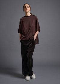 Oversized T-shirt crew neck, chocolate, cogthebigsmoke, one size fits all, sustainable fashion, less is more, made in Japan, quiet luxury, minimalist