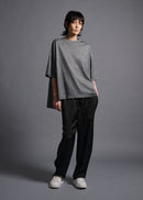 Oversized T-shirt crew neck, mid grey, cogthebigsmoke, one size fits all, sustainable fashion, less is more, made in Japan, quiet luxury, minimalist