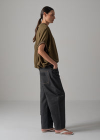 17 NOEL BARREL TROUSERS / HYPER DENIM JERSEY - C14
