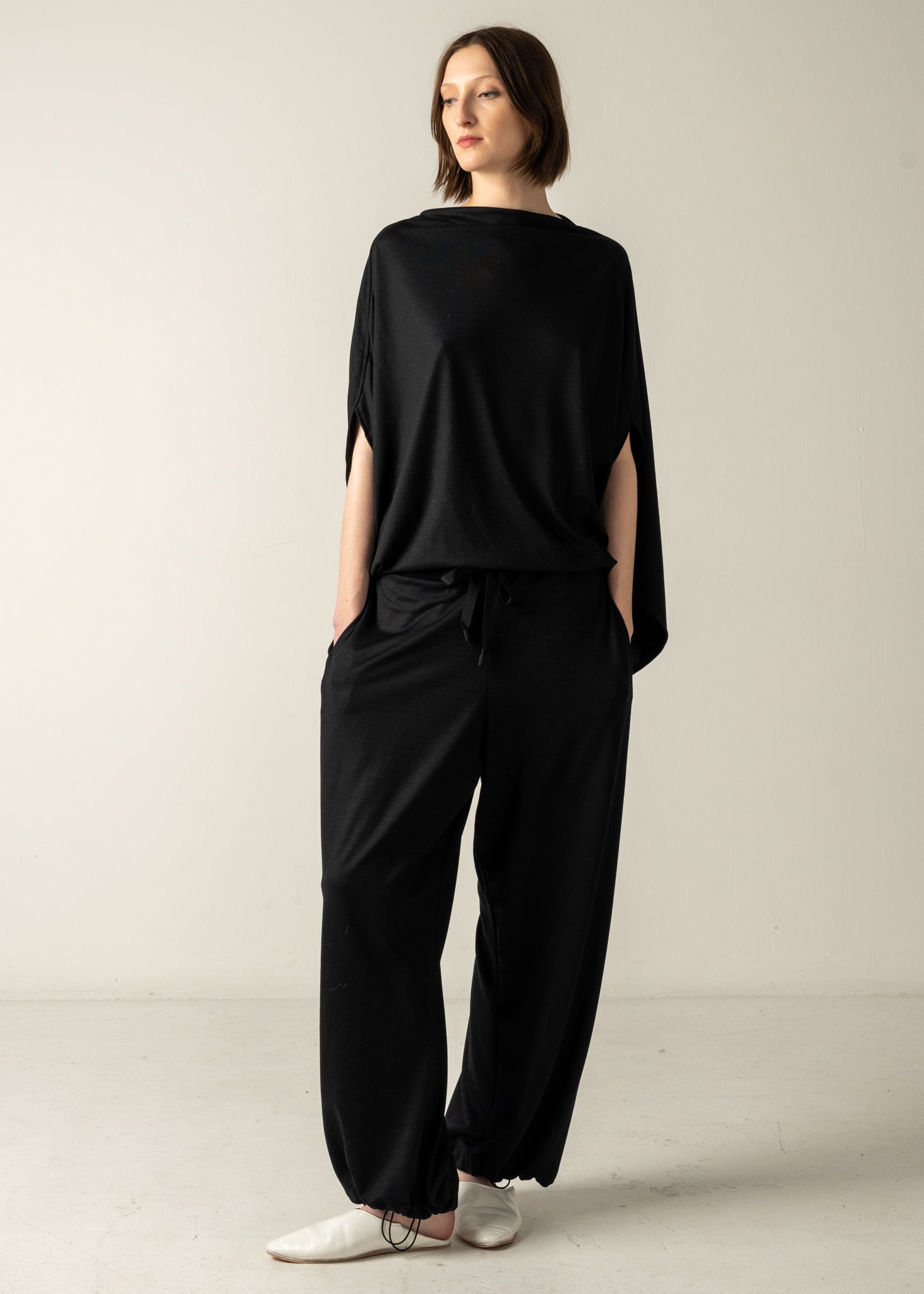 BELLA JUMPSUIT / SUPER100 WOOL JERSEY - C9