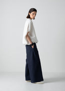 03 GENEVA WIDE-LEG TROUSERS / VINTAGE DENIM JERSEY - C10