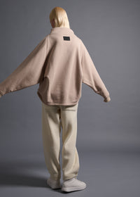 Bottle-neck sweatshirt, chai, cogthebigsmoke, one size fits all, sustainable fashion, less is more, made in Japan, quiet luxury, minimalist