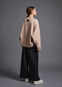 Tucked hem sweatshirt, chai, cogthebigsmoke, one size fits all, sustainable fashion, less is more, made in Japan, quiet luxury, minimalist