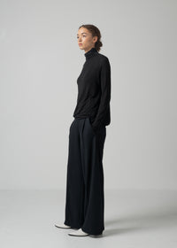 19 ORION WIDE-LEG TROUSERS / SUPER120S PURE WOOL SPONGY JERSEY - C15