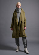 parachute coat, trench coat, matcha, cogthebigsmoke, one size fits all, sustainable fashion, less is more, made in Japan, quiet luxury, minimalist