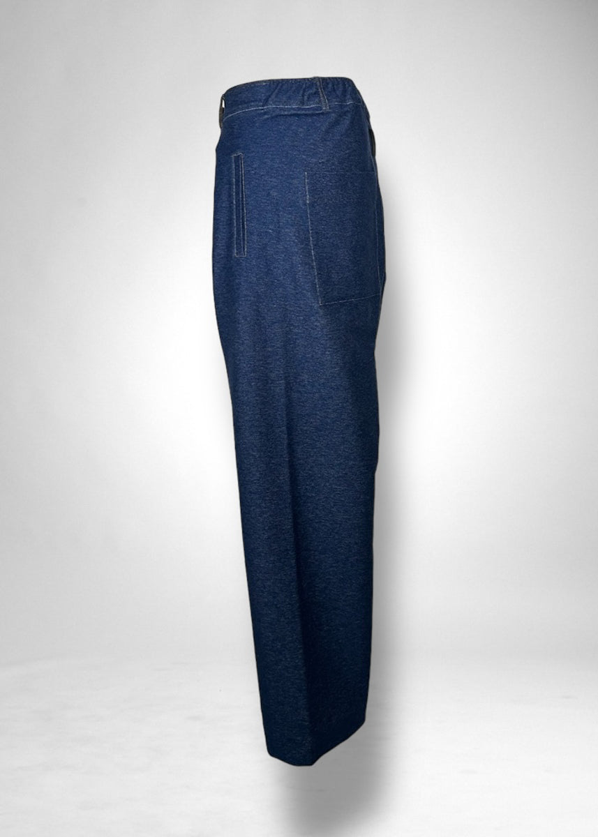 20 KASSIDY DOUBLE TUCK TROUSERS / VINTGE DENIM JERSEY - C11