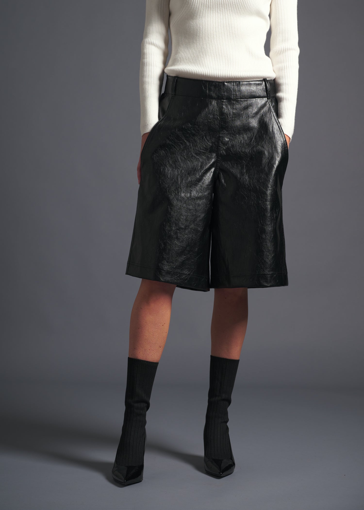 20 MAYA CULOTTES / VINTAGE-LOOK ITALIAN VEGAN LEATHER - C13