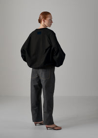 22 LEILA WIDE CUFF SWEAT SHIRT / COTTON HIGH GUAGE TERRY - C14