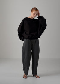 22 LEILA WIDE CUFF SWEAT SHIRT / COTTON HIGH GUAGE TERRY - C14
