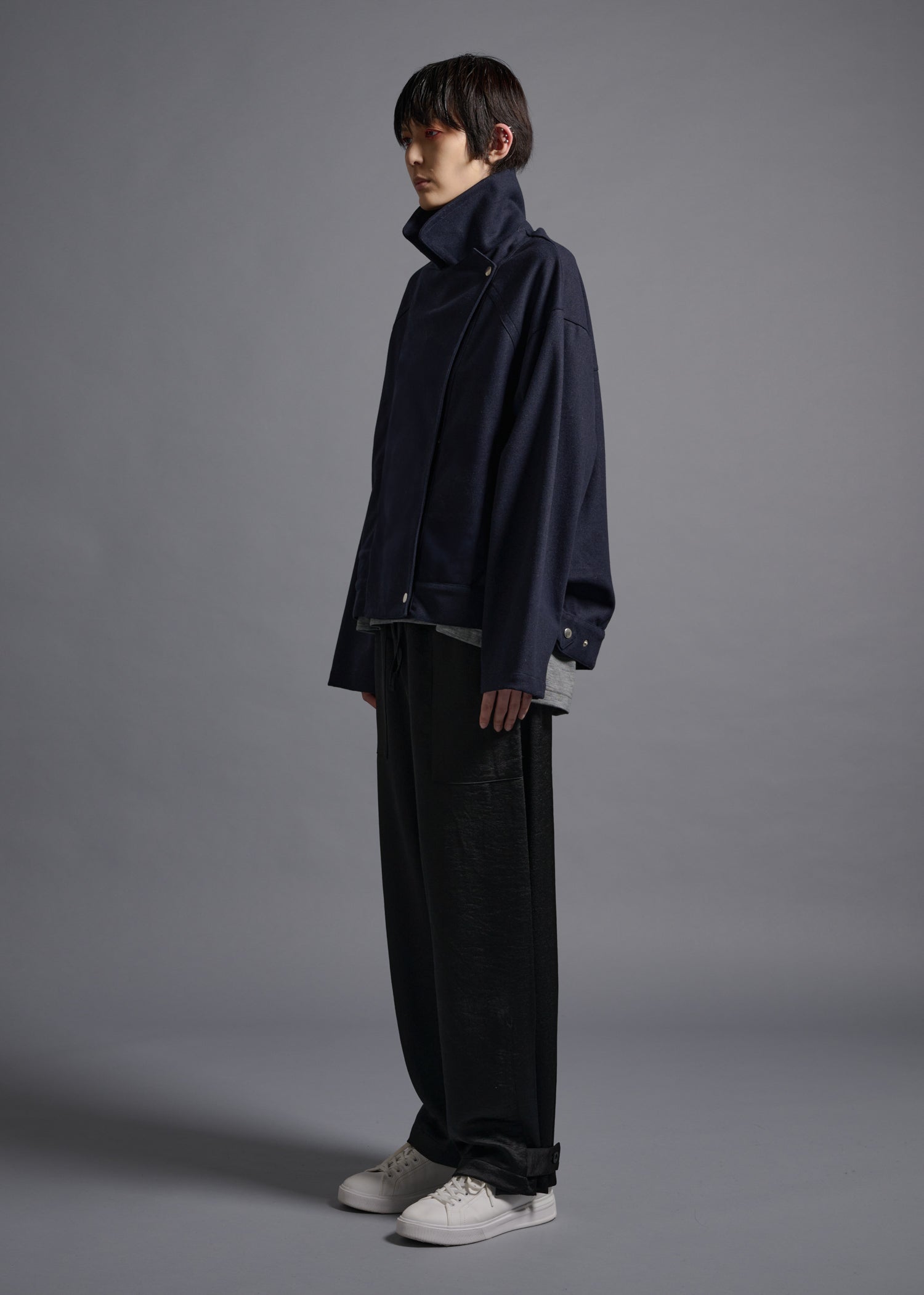 22 MACKENZIE OVERSIZED BIKER JACKET / SOFT FLANNEL JERSEY - C13