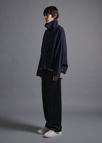 oversized biker jacket, navy, cogthebigsmoke, one size fits all, sustainable fashion, less is more, made in Japan, quiet luxury, minimalist
