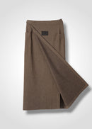 22 MIRANDA WRAP SKIRT / SOFT FLANNEL SUITING - C15
