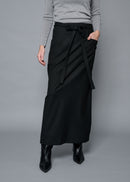22 MIRANDA WRAP SKIRT / SOFT FLANNEL SUITING - C15