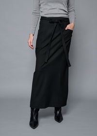 22 MIRANDA WRAP SKIRT / SOFT FLANNEL SUITING - C15