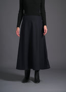 flared wrap skirt, navy, cogthebigsmoke, one size fits all, sustainable fashion, less is more, made in Japan, quiet luxury, minimalist