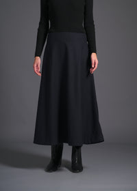 flared wrap skirt, navy, cogthebigsmoke, one size fits all, sustainable fashion, less is more, made in Japan, quiet luxury, minimalist