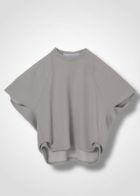 24 HELLEN PENTAGON TOP / HI-LO GAUGE KNIT-LIKE JERSEY - C14