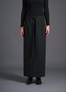  long wrap skirt, charcoal, cogthebigsmoke, one size fits all, sustainable fashion, less is more, made in Japan, quiet luxury, minimalist