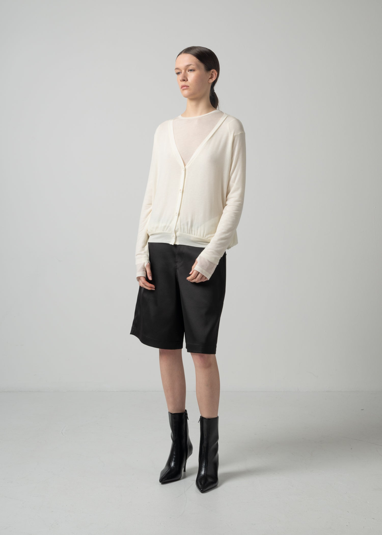 24 NADINE CARDIGAN / CASHMERE SILK SHEER JERSEY - C15