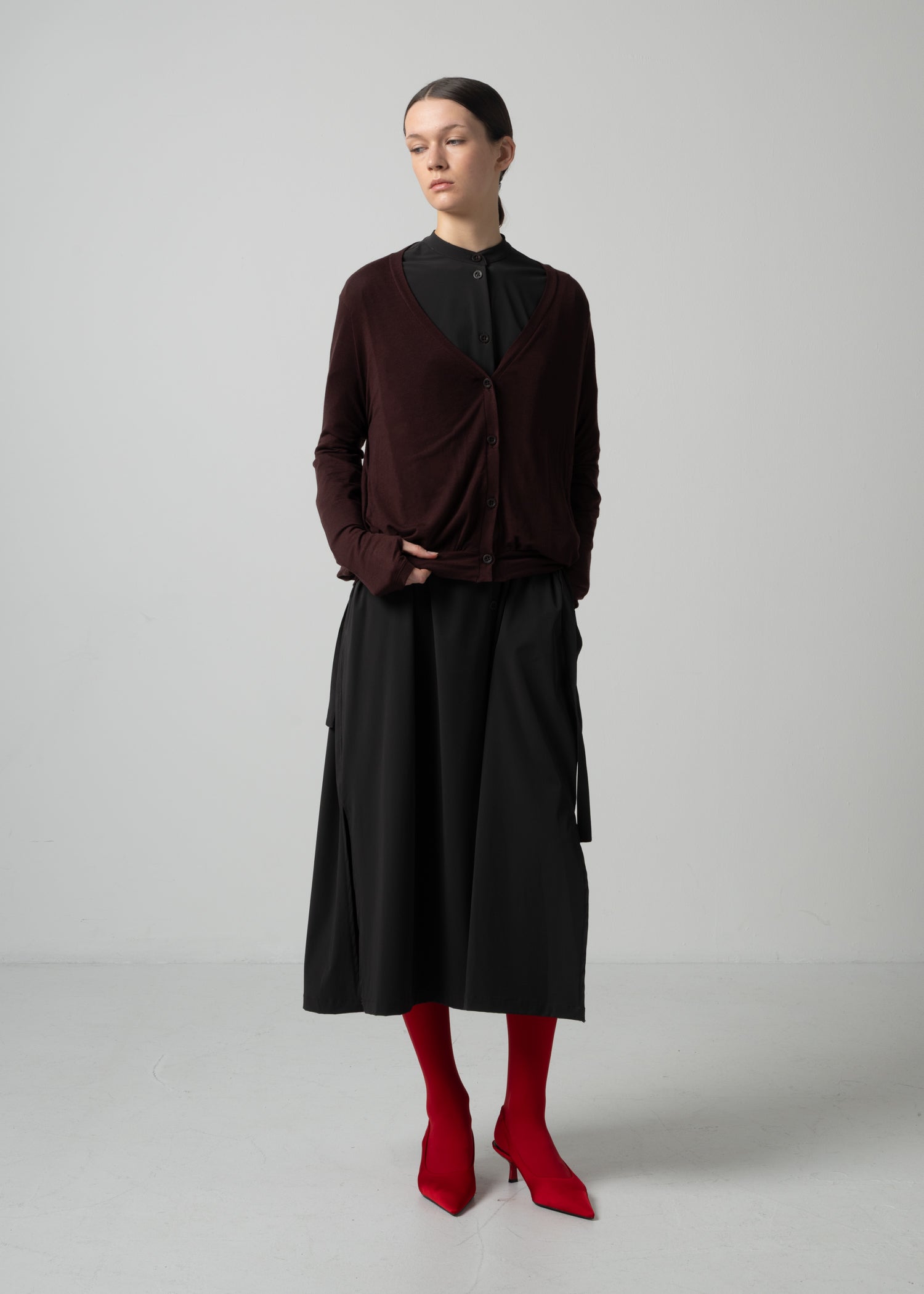24 NADINE CARDIGAN / CASHMERE SILK SHEER JERSEY - C15